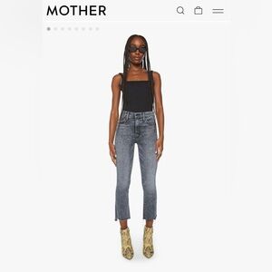 Mother Denim The Insider Crop Step Fray *Train Stops* 25